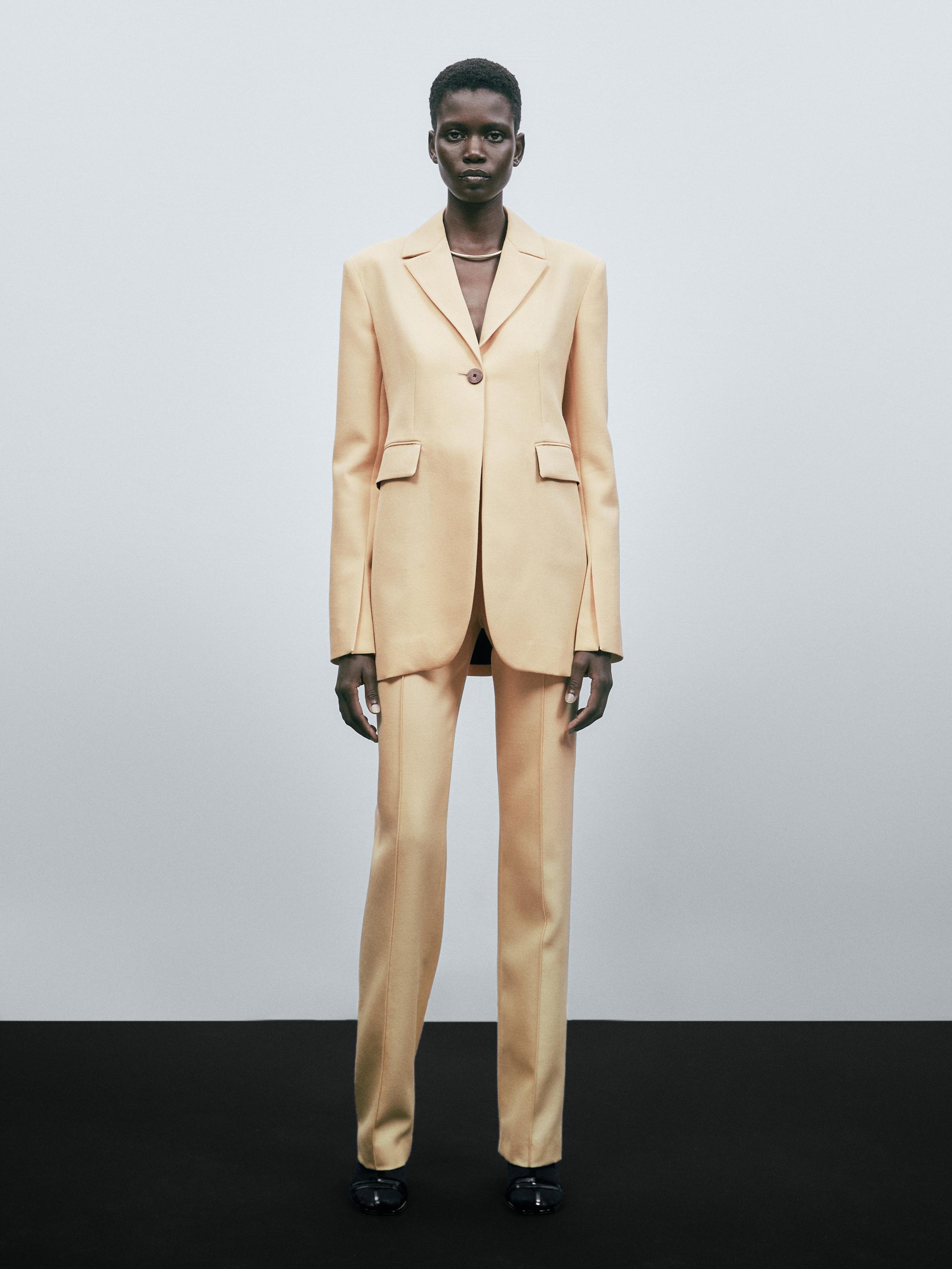 Yellow suit zara sales